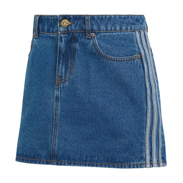 Chân Váy Nữ Adidas 3 Stripes Skirt Denim KD2901 Màu Xanh Blue Size 36
