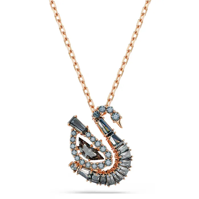 Dây Chuyền Nữ Swarovski Swan Pendant Mixed Cuts, Swan, Gray 5764882 Màu Vàng Hồng/Xám