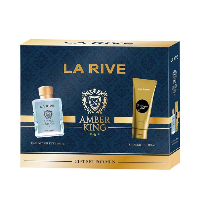 Set Nước Hoa Nam La Rive Men's Amber King EDT 2 Món