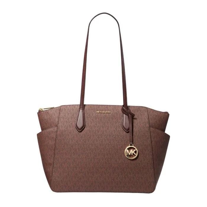 Túi Tote Nữ Michael Kors MK Marilyn Medium Signature Logo Tote Bag 35F6G6AT2V Màu Nâu Đậm