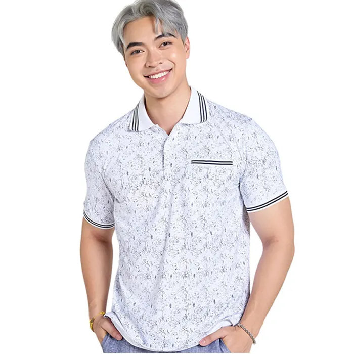 Áo Polo Nam F2 Fashion & Freedom Cotton Tender Drit TC426-TSX-M-1024 Màu Trắng Sọc Xanh Size M