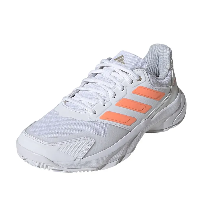 Giày Thể Thao Nữ Adidas Tennis Courtjam Control 3 JR1788 Màu Trắng/Cam Size 39 1/3